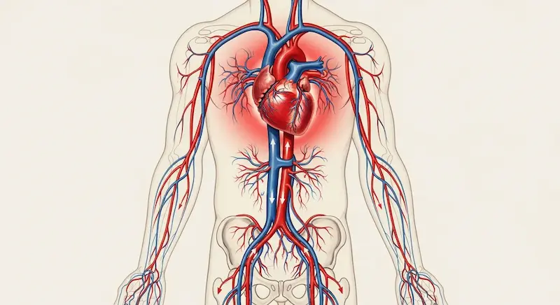 Diagram showing link between vascular health and performance